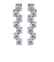 18K White Gold & Palladium Alloy (hypoallergenic) 5.51cttw Canadian Diamond Drop Earrings