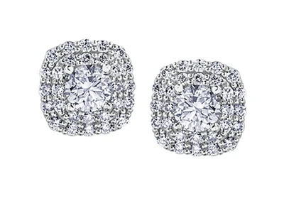 18K White Gold & Palladium Alloy (hypoallergenic) 1.00cttw Canadian Diamond Stud Earrings