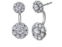 14K White Gold 2.00cttw Canadian Diamond Stud Earrings
