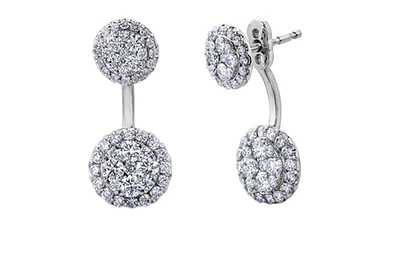 14K White Gold 1.00cttw Canadian Diamond Stud Earrings