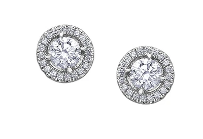 18K White Gold & Palladium Alloy (hypoallergenic) 0.50cttw Canadian Diamond Stud Earrings