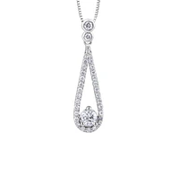 14K White Gold 0.65cttw Canadian Diamond Pendant