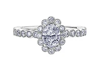 18K White Gold & Palladium Alloy (hypoallergenic) 1.50cttw Canadian Diamond Engagement Ring