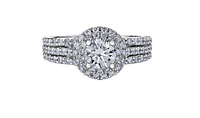 18K White Gold & Palladium Alloy (hypoallergenic) 1.30cttw Canadian Diamond Engagement Ring