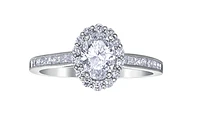 18K White Gold & Palladium Alloy (hypoallergenic) 1.28cttw Canadian Diamond Engagement Ring