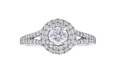 18K White Gold & Palladium Alloy (hypoallergenic) 1.00ttw Canadian Diamond Engagement Ring