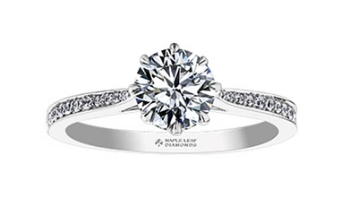 18K White Gold & Palladium Alloy (hypoallergenic) 0.83-2.15ttw Canadian Diamond Engagement Ring - / 0.83 Carat Total
