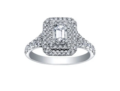 18K White Gold & Palladium Alloy (hypoallergenic) 1.50cttw Canadian Diamond Engagement Ring