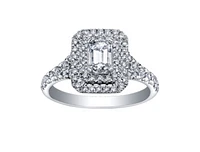 18K White Gold & Palladium Alloy (hypoallergenic) 1.50cttw Canadian Diamond Engagement Ring