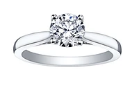 18K White Gold & Palladium Alloy (hypoallergenic) 0.35-1.53cttw Canadian Diamond Engagement Ring - / 0.35 Carat Total