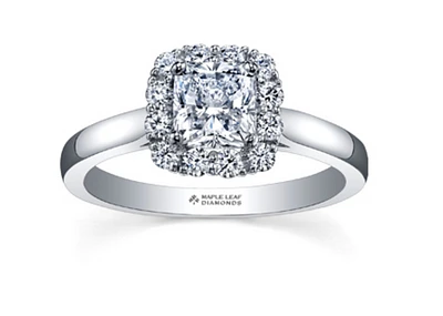 18K White Gold & Palladium Alloy (hypoallergenic) 0.55-1.34cttw Canadian Diamond Engagement Ring - / Carat Total