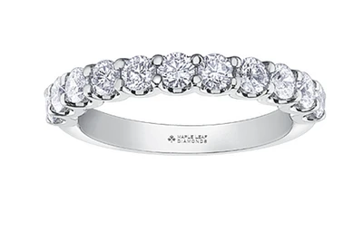 18K White, Yellow, or Rose Gold & Palladium Alloy (hypoallergenic) 0.20-1.00cttw Canadian Diamond Band - / Carat Total