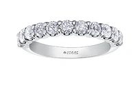 18K White, Yellow, or Rose Gold & Palladium Alloy (hypoallergenic) 0.20-1.00cttw Canadian Diamond Band - / Carat Total