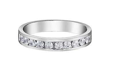 14K White, Yellow, or Rose Gold 0.30-2.00cttw Canadian Channel Set Diamond Band - / Carat Total