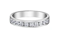 14K White, Yellow, or Rose Gold 0.30-2.00cttw Canadian Channel Set Diamond Band - / Carat Total