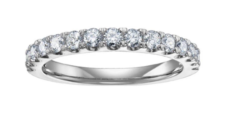 18K White, Yellow, or Rose Gold 0.50-0.60cttw Canadian Diamond Band - / Carat Total