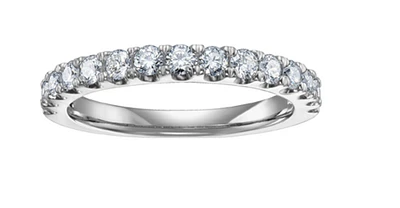 18K White, Yellow, or Rose Gold 0.50-0.60cttw Canadian Diamond Band - / Carat Total