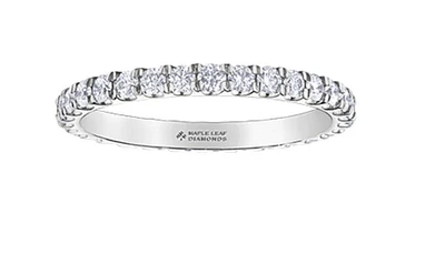 18K White, Yellow, or Rose Gold 0.74cttw Canadian Diamond Eternity Band