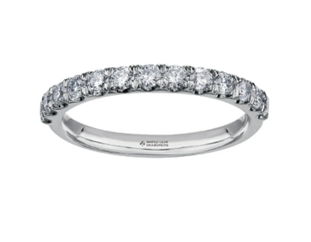 18K White, Yellow, or Rose Gold 0.50-1.50cttw Canadian Diamond Band - / Carat Total