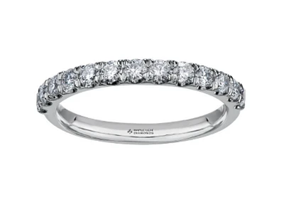 18K White, Yellow, or Rose Gold 0.50-1.50cttw Canadian Diamond Band - / Carat Total