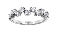 18K White, Yellow, or Rose Gold 0.40-0.75cttw Canadian Diamond Band - / Carat Total