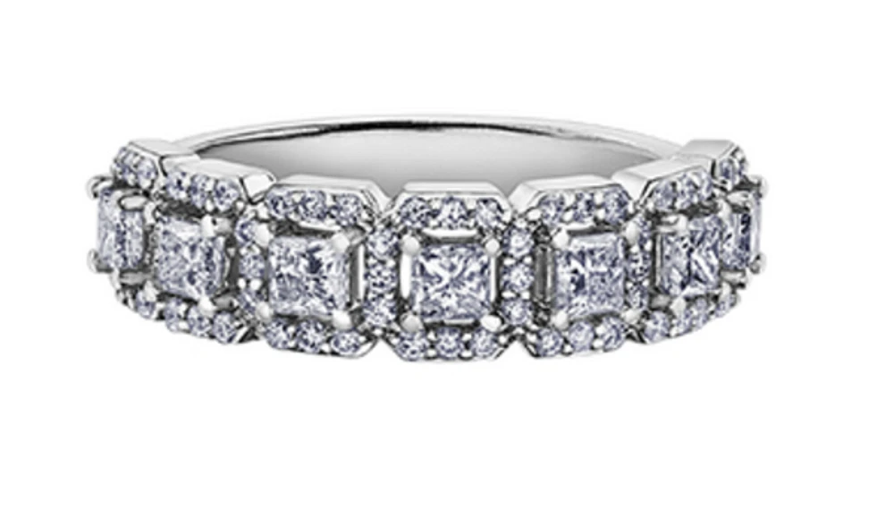 18K White, Yellow, or Rose Gold 1.03-2.00cttw Canadian Diamond Band - / Carat Total