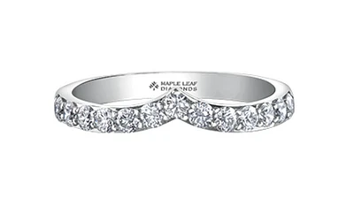 18K White, Yellow, or Rose Gold With Palladium Alloy (hypoallergenic) 0.30-0.52cttw Canadian Diamond Band - / Carat Total