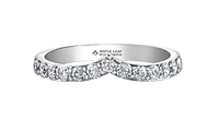 18K White, Yellow, or Rose Gold With Palladium Alloy (hypoallergenic) 0.30-0.52cttw Canadian Diamond Band - / Carat Total