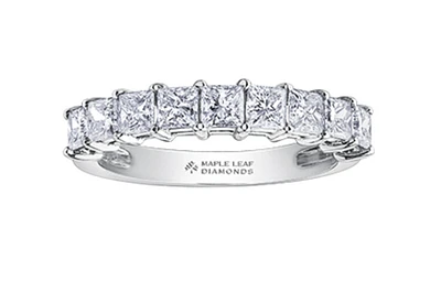 18K White, Yellow, or Rose Gold With Palladium Alloy (hypoallergenic) 1.40-1.85cttw Canadian Diamond Band - / Carat Total