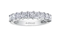 18K White, Yellow, or Rose Gold With Palladium Alloy (hypoallergenic) 1.40-1.85cttw Canadian Diamond Band - / Carat Total