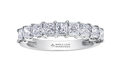18K White, Yellow, or Rose Gold With Palladium Alloy (hypoallergenic) 1.35-2.07cttw Canadian Diamond Band - / Carat Total