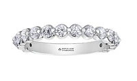 18K White, Yellow, or Rose Gold with Palladium Alloy (hypoallergenic) 0.50-1.20cttw Canadian Diamond Band - / Carat Total