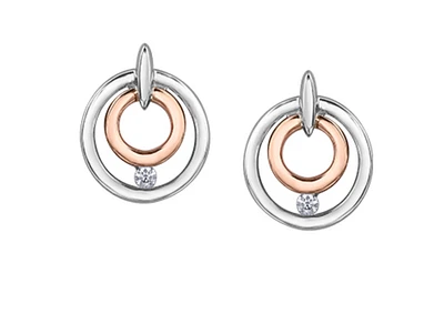 14K Yellow Gold 0.16cttw Canadian Diamond Stud Earrings