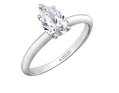 Platinum -0.70cttw Canadian Round Brilliant Diamond Engagement Ring