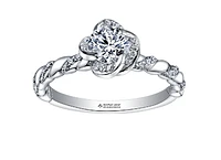 18K White Gold Palladium Alloy (hypoallergenic) 0.43-0.85cttw Round Brilliant Canadian Diamond Engagement Ring - / 0.43 Carat Total