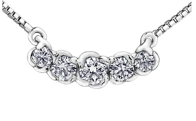 18K White Gold & Palladium Alloy(hypoallergenic) 0.32cttw Canadian Diamond Pendant