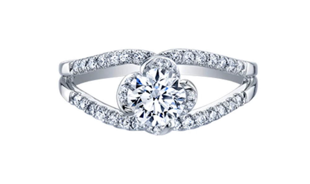 18K White Gold Palladium Alloy (hypoallergenic) 0.78-1.00cttw Round Brilliant Canadian Diamond Engagement Ring - / 0.78 Carat Total