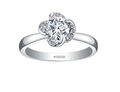 18K White Gold Palladium Alloy (hypoallergenic) 0.25-1.08cttw Round Brilliant Canadian Diamond Engagement Ring - / 0.25 Carat Total