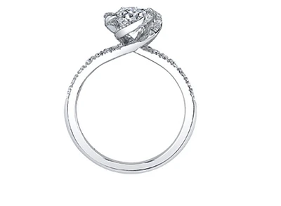 18K White Gold Palladium Alloy (hypoallergenic) 0.50-1.33cttw Round Brilliant Canadian Diamond Engagement Ring - / 0.51 Carat Total