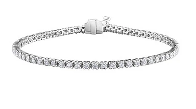 14K White Gold 2.00cttw Canadian Diamond Tennis Bracelet