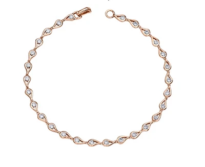 14K Rose Gold 1.12cttw Canadian Diamond Tennis Bracelet