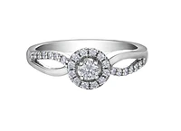 10K White Gold 0.30cttw Canadian Diamond Engagement Ring