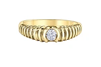 14K Yellow Gold 0.27cttw Diamond Ring