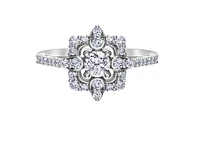 14K White Gold 0.75cttw Canadian Diamond Engagement Ring - / 4.5