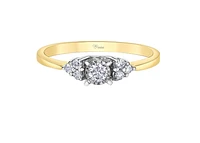 10K Yellow Gold 0.17cttw Round Brilliant Canadian Diamond Engagement Ring