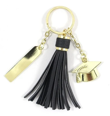 GOLD PLATED AND BLACK GRADUATION KEY - BC7517