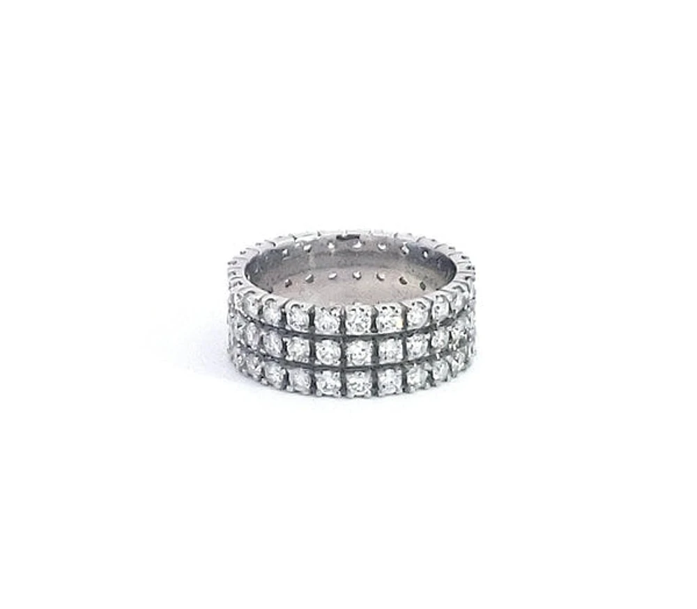 14K White Gold 2.35cttw Diamond Eternity Ring, Size 6.5