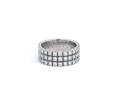 14K White Gold 2.35cttw Diamond Eternity Ring, Size 6.5