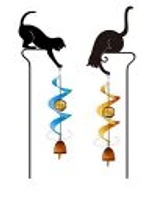2 Pieces Iron Black Playing Cats - VM11S