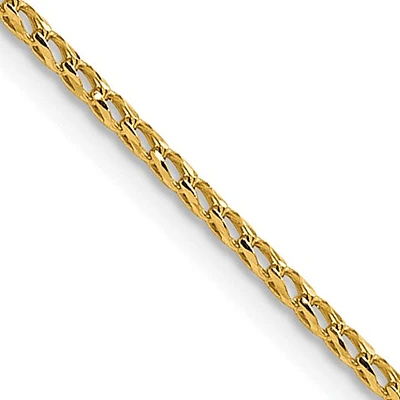 14K Gold 1mm Diamond Cut Open Franco Chain - /